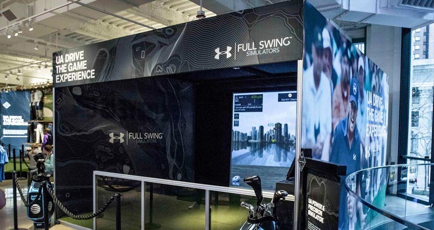 US Golf Simulator Stand in an Event