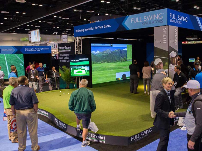 Golf Simulator in a Trade Show