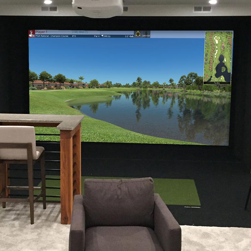 Residential Installs of golf simulator