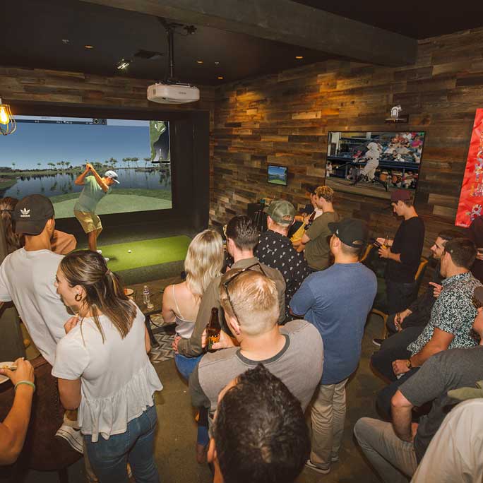 Golf simulator for events