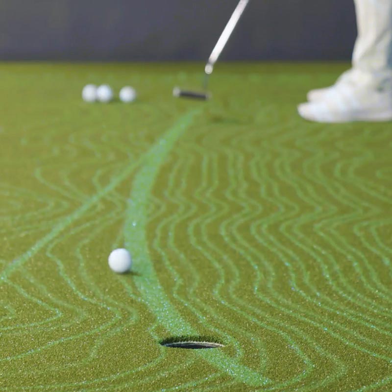 Display the ideal putt line