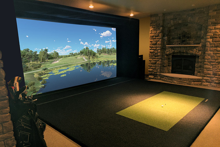 Residential installation of golf simulator