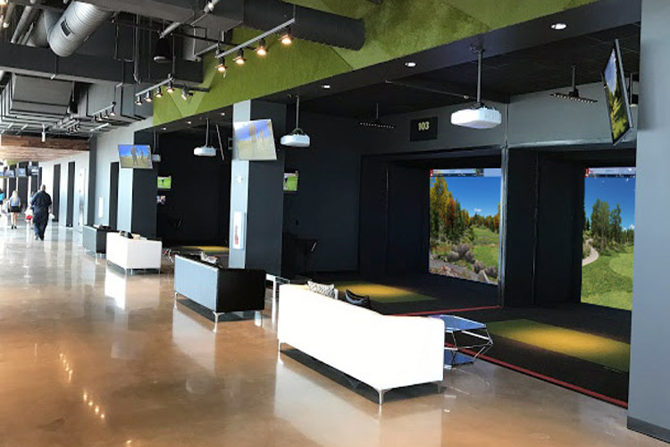 Commercial installation of golf simulator
