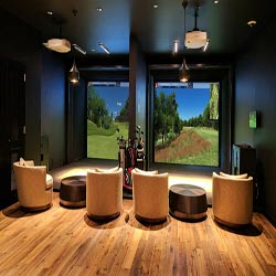 Commercial installation of golf simulator