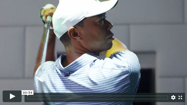 Tiger training with Full Swing Golf video