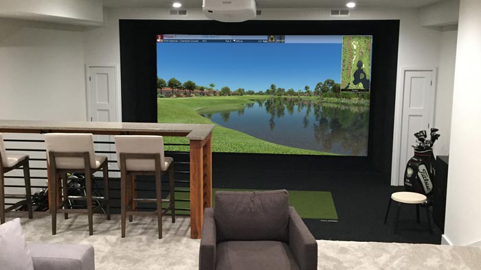 Golf simulator for residential use