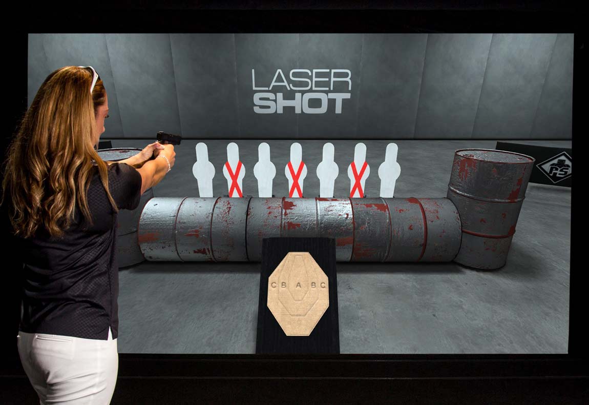 Laser shot simulation